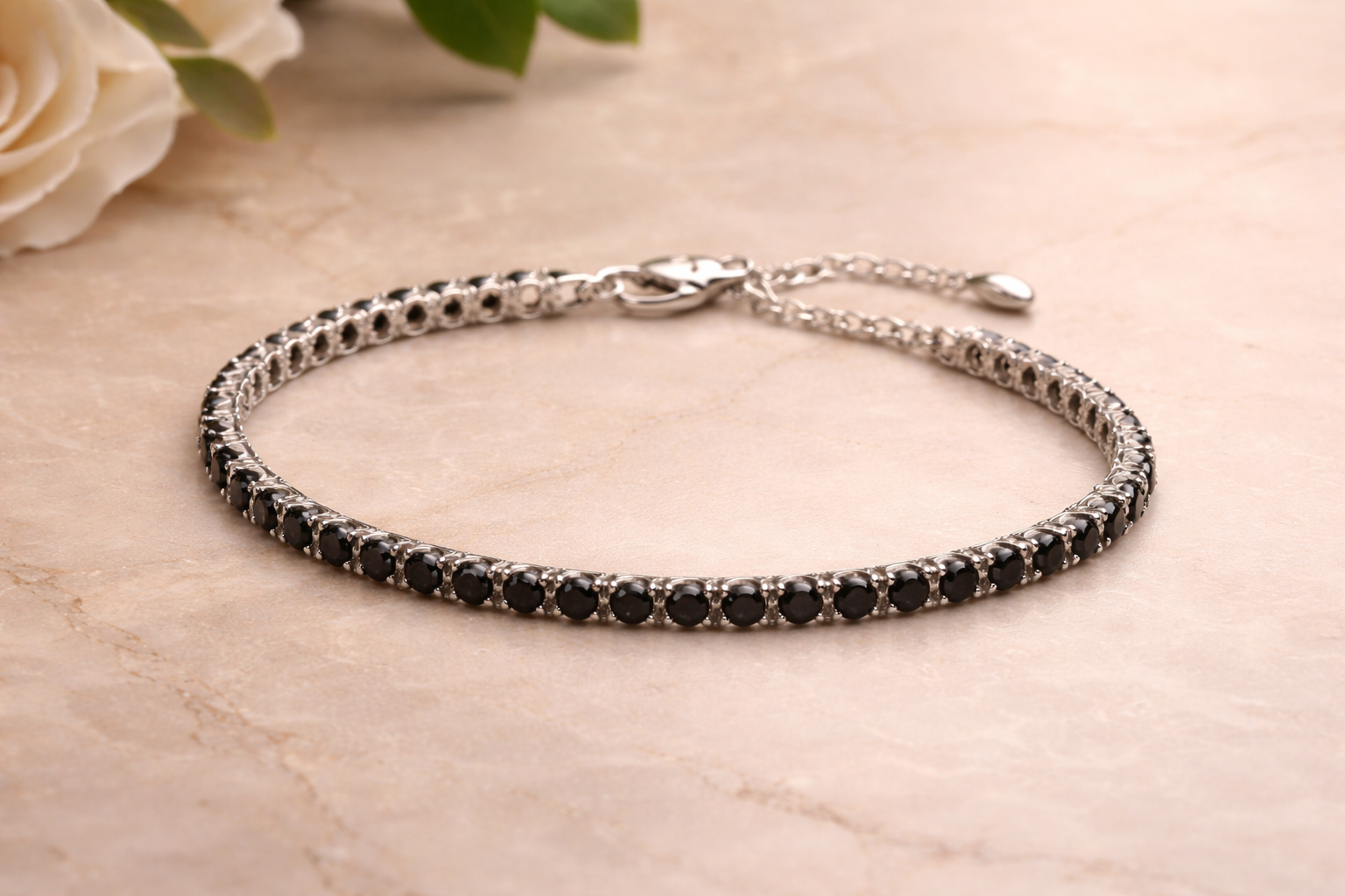 BRACCIALE TENNIS, BLACK  DIAMOND